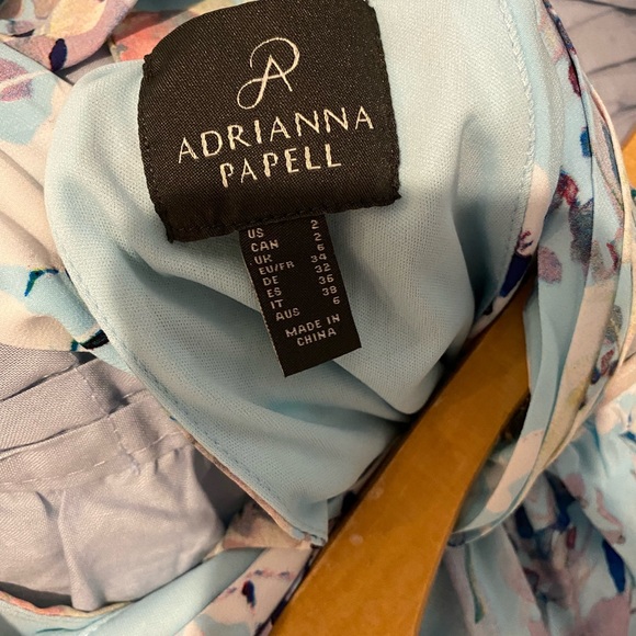 Adrianna Papell Floral Mock Neck
Midi Dress, Light Blue Multi, Size: 2 - Picture 15 of 15